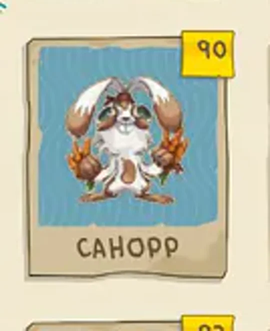 Cahopp record cropped from the official Neutral Field Guide screenshot
