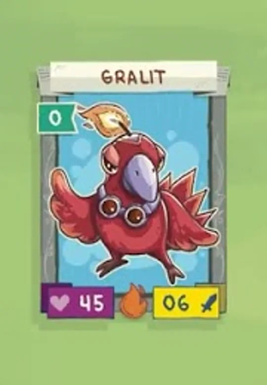 Official Gralit starter card cropped from the Stackmon starter video